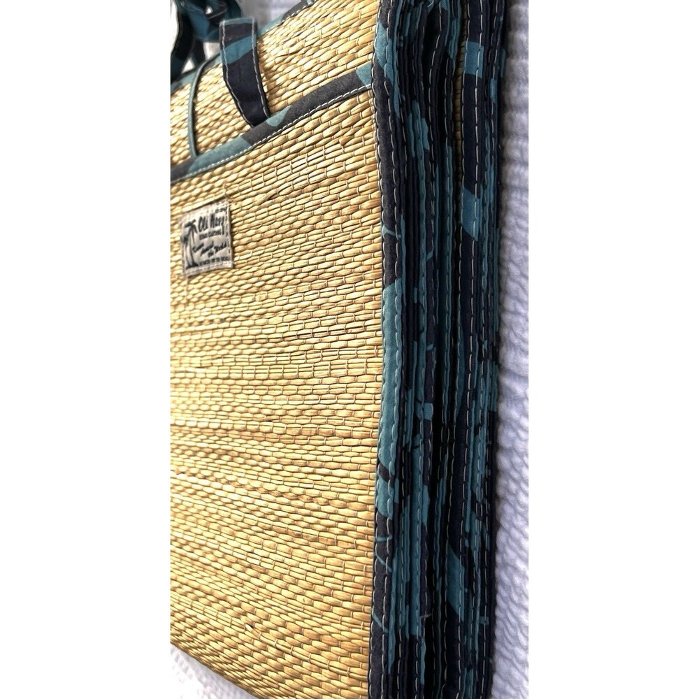 NWT Y2K Old Navy Woven Beach Mat Roll Up Picnic Pool Camping Straw Portable 3x6f - Picture 4 of 8
